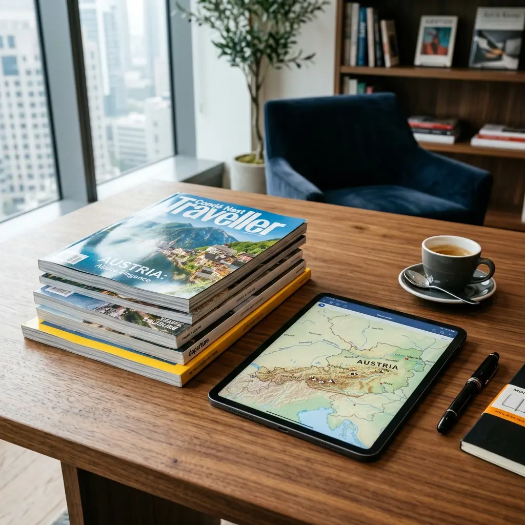 Luxury travel journals and maps of Austria